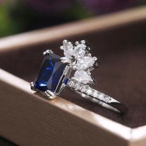 925/18K BLUE SAPPHIRE RING NEWSTOCK 10